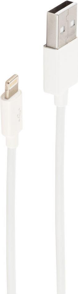 shiverpeaks ®-BASIC-S--USB Lade-Sync Kabel, USB A Stecker auf 8-Pin Stecker, 2.0, ABS, weiß, 1,0m (BS14-12041)