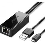 UGREEN USB-Micro-B / RJ45 Netzwerk Adapter [1x Micro USB - 1x RJ45-Buchse] 1 m Schwarz (30985)