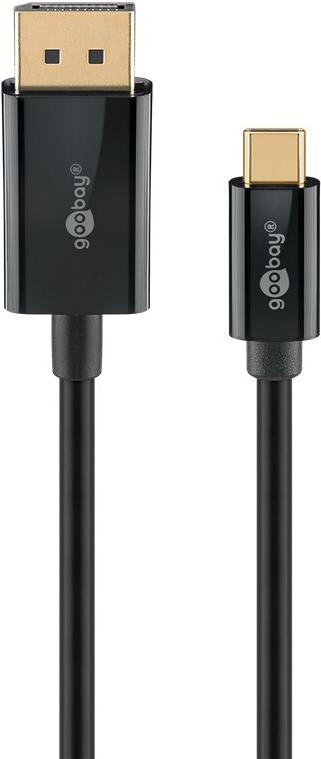 Goobay USB-C -auf-DisplayPort -Kabel 4K a 60 Hz 2 m schwarz - -Stecker> (75705)