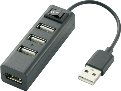 Renkforce RF-4886142 Schnittstellen-Hub USB 2.0 Schwarz (RF-4886142)