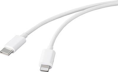 Basetech USB-Kabel USB 2.0 USB-C® Stecker, Apple Lightning Stecker 1.00 m Weiß BT-2347613