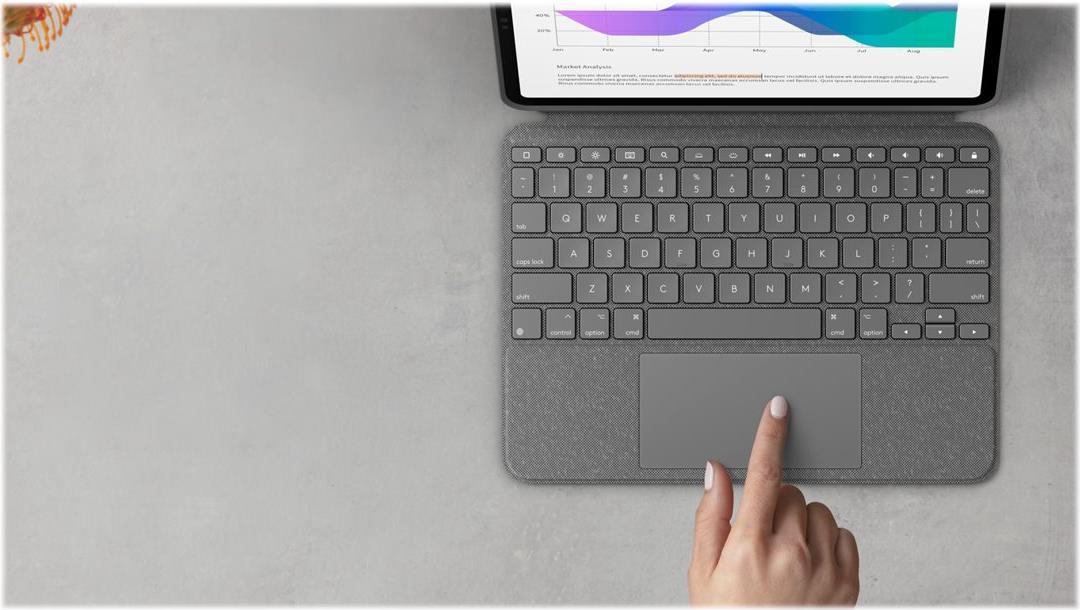 Logitech Combo Touch Tastatur-Case für iPad Pro 11" QWERTZ Oxford Gray