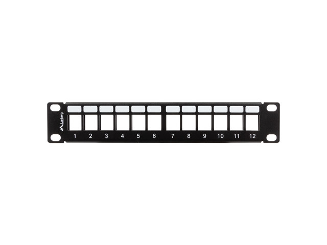 Lanberg PPKS-9112-B Patchpanel 12 Port 1U Schwarz