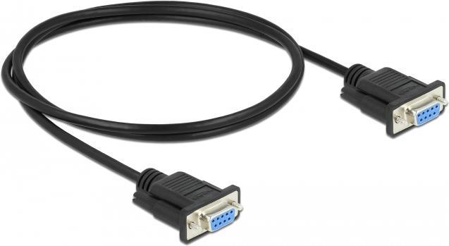 DELOCK Seriell Kabel RS-232 D-Sub 9 Buchse zu Buchse Nullmodem mit schmalem Steckergehäuse - CTS / R