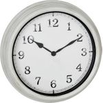 TFA Dostmann 60.3067.02 Quarz Outdooruhr 380 mm x 63 mm Weiß spritzwassergeschützt, Großes Display (60.3067.02)
