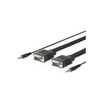 Vivolink 30m VGA + 3.5mm m/m VGA-Kabel VGA (D-Sub) Schwarz (PROVGAS30)