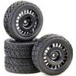 Absima 1 10 Rally Winded Kompletträder Schwarz 4 St. (2510061)