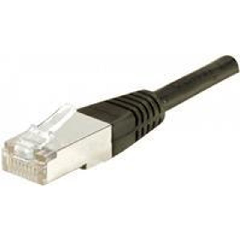 Patchkabel Cat. 6A S/FTP Kupfer PoE schwarz 0,5 m 10-Gigabit 