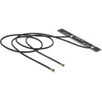 Delock WLAN 802.11 ac/a/h/b/g/n Doppelantenne 2 x MHF® 4L Stecker 3 - 5 dBi 1.13 2 x 25 cm PCB intern Klebemontage (89571)