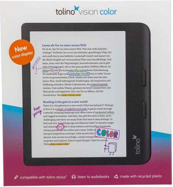 Tolino Vision Color 7" E-Book-Reader 32 GB Schwarz