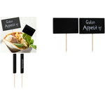 PAPSTAR Fingerfood-Spieße "Blackboard", Länge: 90 mm Spieße aus Holz, Tafel aus Bambus, Maße Tafel: 37 x 63 mm, - 1 Stück (87201)