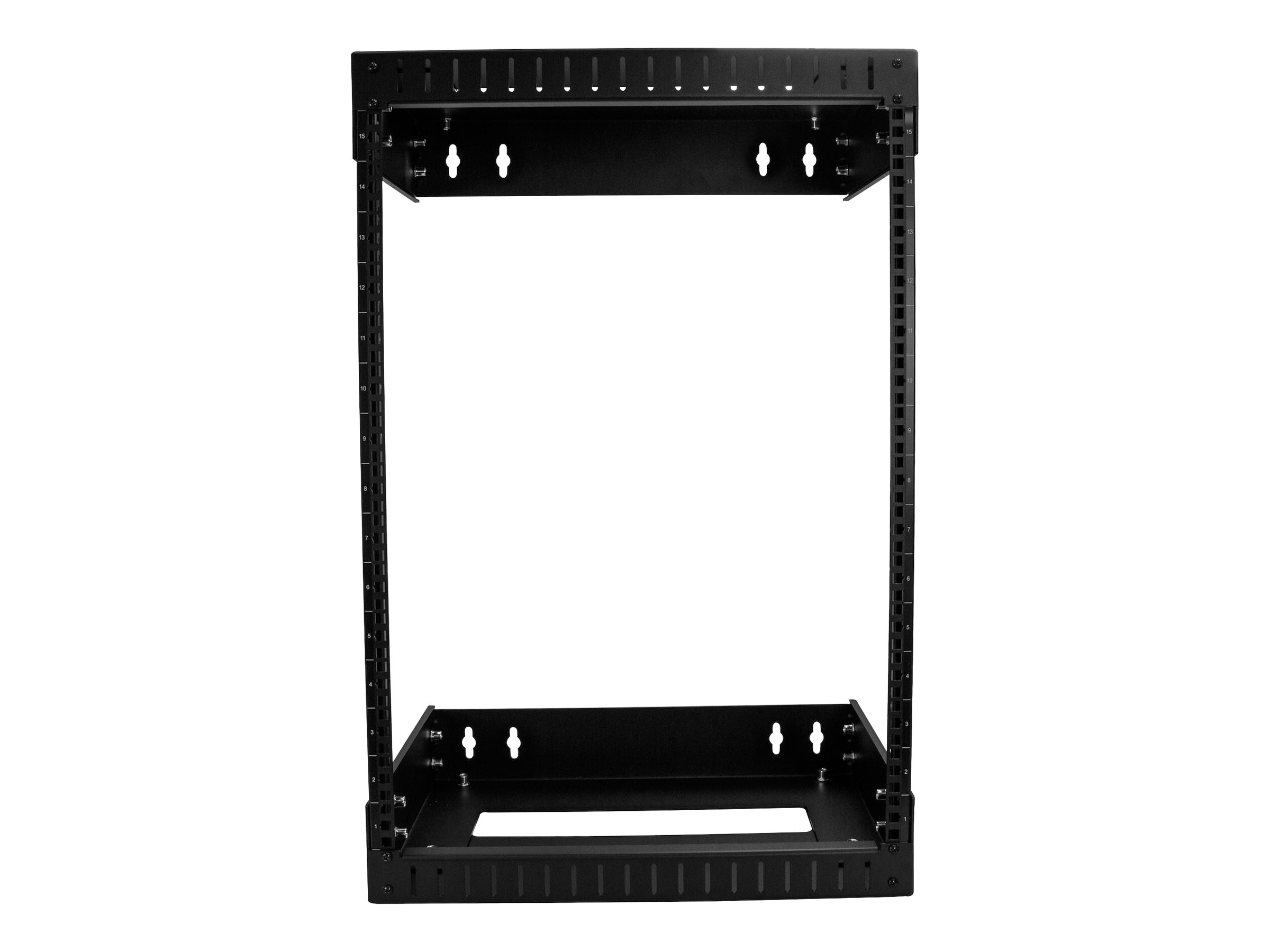 StarTech.com 15HE Wandmontage Open Frame Server-Rack 19" Einstellbare Tiefe Schwarz