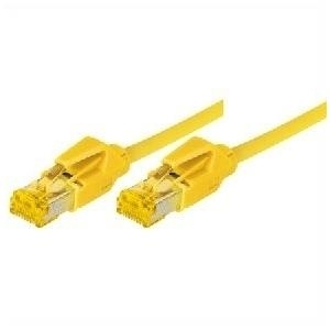 Patchkabel S/FTP, PiMF, Cat 6a, gelb, 10,0 m Für 10 Gigabit/s, halogenfrei, mit Draka-Kabel und Hirosesteckern TM31 (bisherige Bezeichnung S/STP) (72210Y)