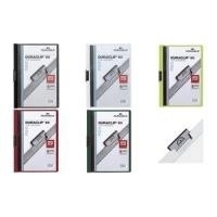 DURABLE Klemmhefter DURACLIP ORIGINAL 60, DIN A4, schwarz transparenter Vorderdeckel, mit Metallklemme - 5 Stück (2238-01)