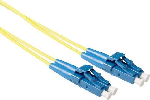 ACT 0.5 meter LSZH Singlemode 9/125 OS2 short boot fiber patch cable duplex with LC connectors. (RL1700)