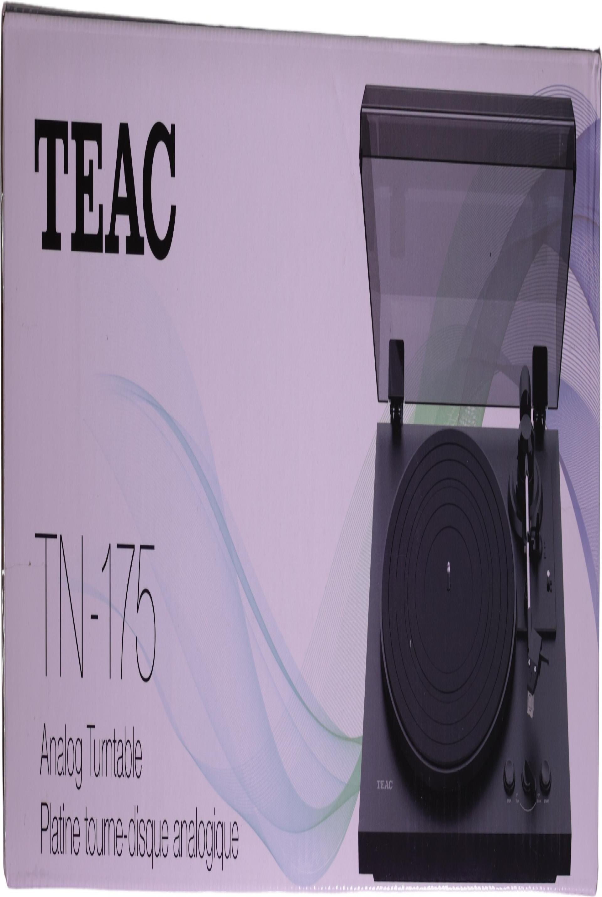 Teac TN-175 Vollautomatik HiFi-Plattenspieler Riemenantrieb 33/45 U/min MDF-Gehäuse Schwarz
