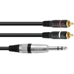 OMNITRONIC Adapterkabel Klinke Stereo/2xCinch 1,5m (30225223)