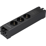 Sygonix SY-6872236 3fach Steckdosen-Modul ohne Schalter Schwarz (SY-6872236)