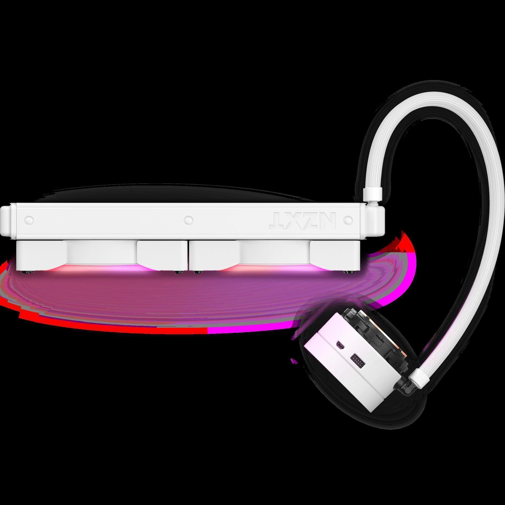 NZXT Kraken X63 RGB Prozessor-Flüssigkeitskühlsystem 280 mm Mattes Weiß