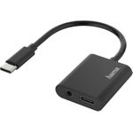 Hama 2in1 USB-C zu Kopfhöreranschluss / Ladeadapter (00200319)