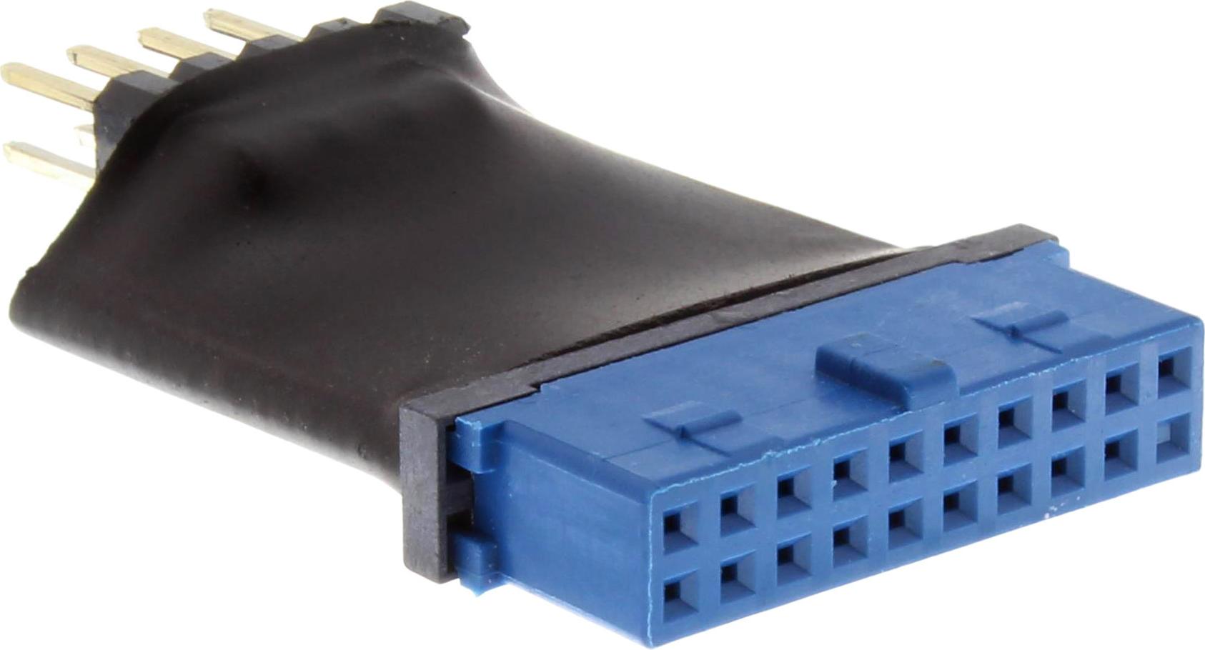 InLine 33449L Interner USB-Adapter 0,13 m Schwarz