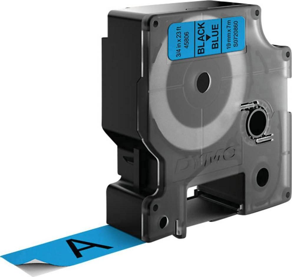 DYMO D1 Etikettenband 1,9 cm x 7 m Schwarz auf Blau