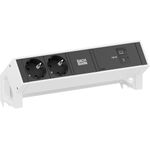 BACHMANN DESK2 2xCEE7/3 1xUSB C/C 100W, L=0,2m RAL9010 (BM0022032)