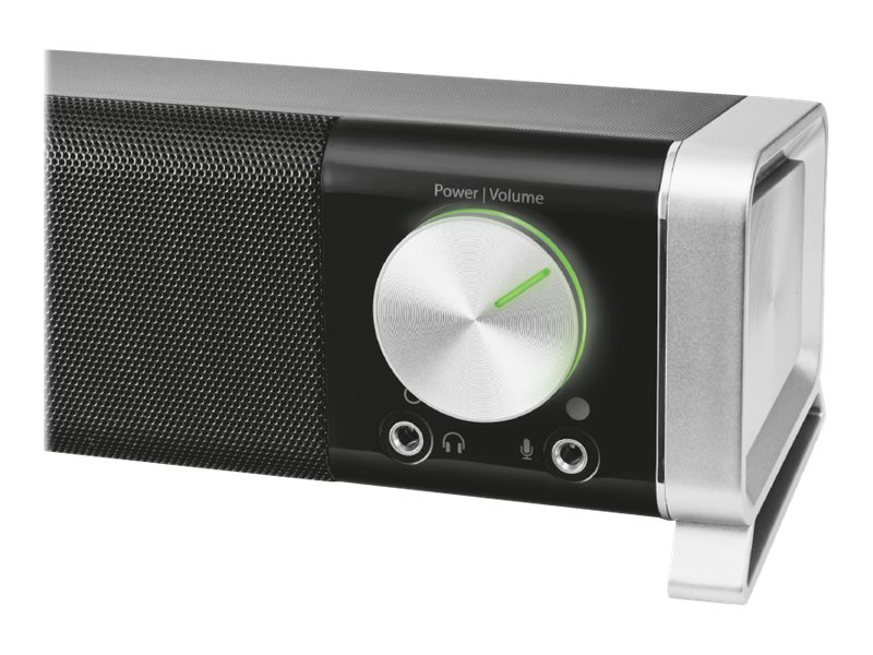 Trust Asto PC-Soundbar 6 W RMS USB-betrieben Schwarz, Silber