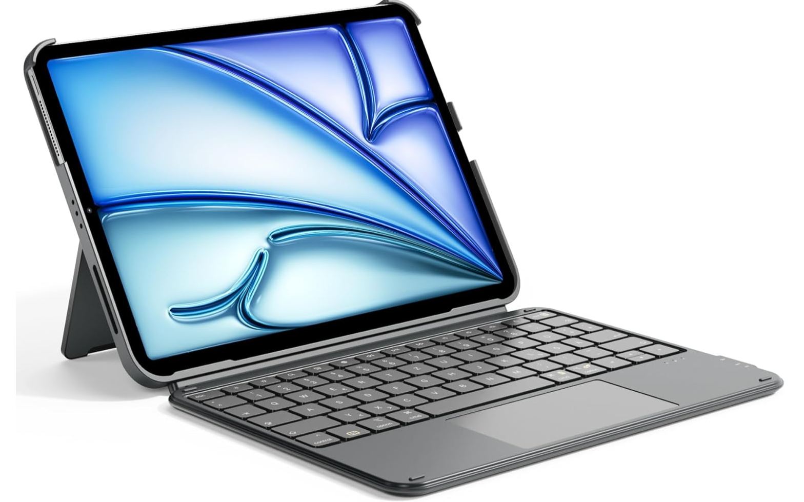 Inateck KB04122 Tastaturhülle QWERTZ DE für iPad 11" A16/Air M3-M2/Pro abnehmbar mit Touchpad (KB04122-G-DE)