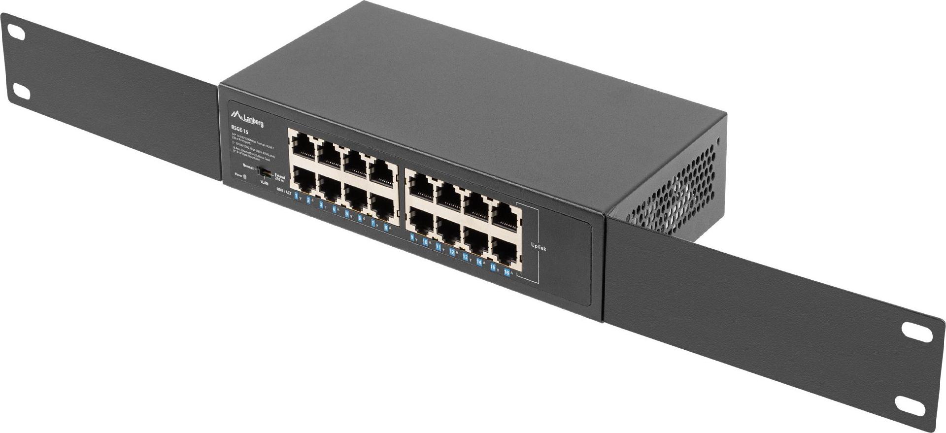 Lanberg RSGE-16 16-Port Gigabit Ethernet Switch Schwarz