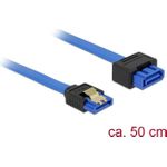 Delock Verlängerungskabel SATA 6 Gb/s Buchse gerade > SATA Stecker mit Einrastfunktion gerade 50 cm blau (84973)