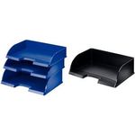 LEITZ Briefablage Plus Jumbo, DIN A4 quer, Polystyrol, grau Überbreite, vertikal und mit Briefablage Plus Standard 5218 - 1 Stück (5219-00-85)