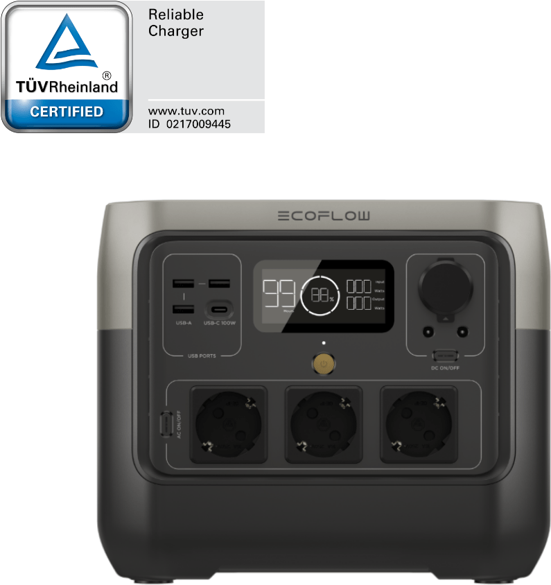 ECOFLOW RIVER 2 PRO - Powerstation River 2 Pro EU (768 Wh LFP Akku | X-Boost-Modus | 4 Lademethoden) (601559)