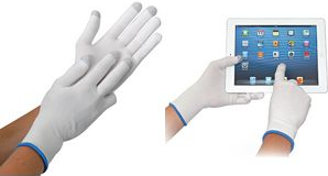 HYGOSTAR Touchscreen-Arbeitshandschuh "ULTRA FLEX TOUCH", L aus Nylon-Freinstrick mit 3 Carbon beschichteten - 12 Stück (33424)