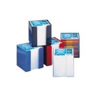 WEDO Zettelbox, aus Kunststoff, glasklar, Füllung: weiß mit 700 Blatt weißem Papier gefüllt (90 x 90 mm) (270 265016)