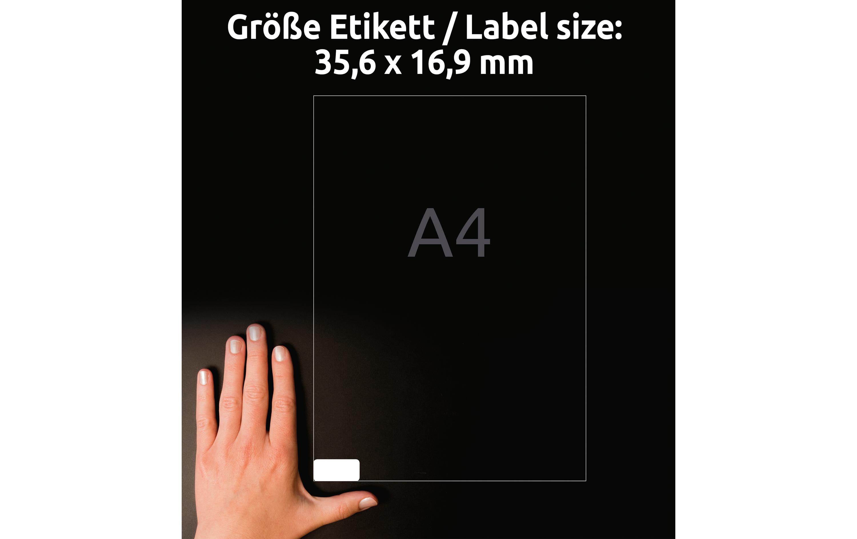 Avery Zweckform Universal-Etiketten L4732REV-65 35,6 x 16,9 mm, 65 Blatt, wiederablösbar, Weiß
