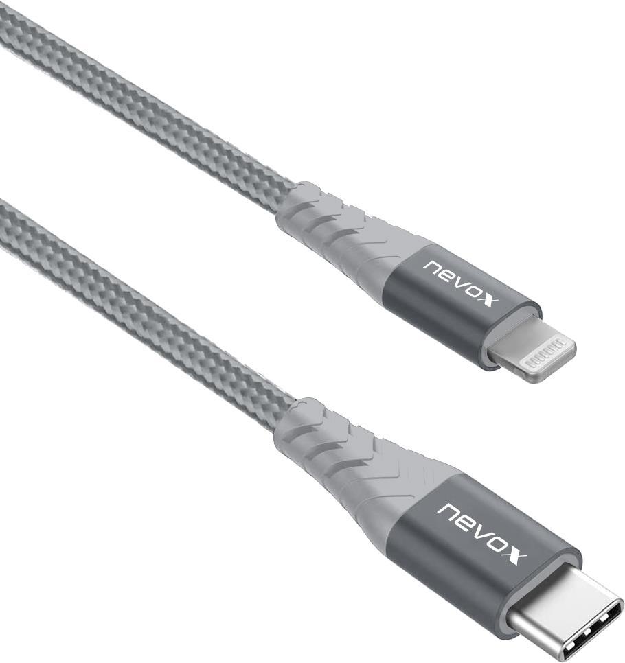 nevox 2M Lightning zu Type C USB Datenkabel MFi Nylon geflochten (1886)