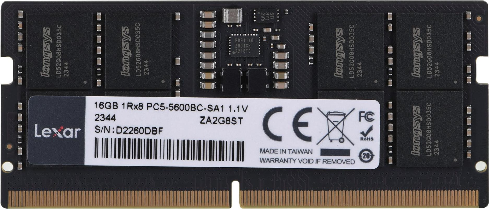 Lexar LD5S16G56C46ST-BGS Speichermodul 16 GB 1 x 16 GB DDR5 5600 MHz (LD5S16G56C46ST-BGS)
