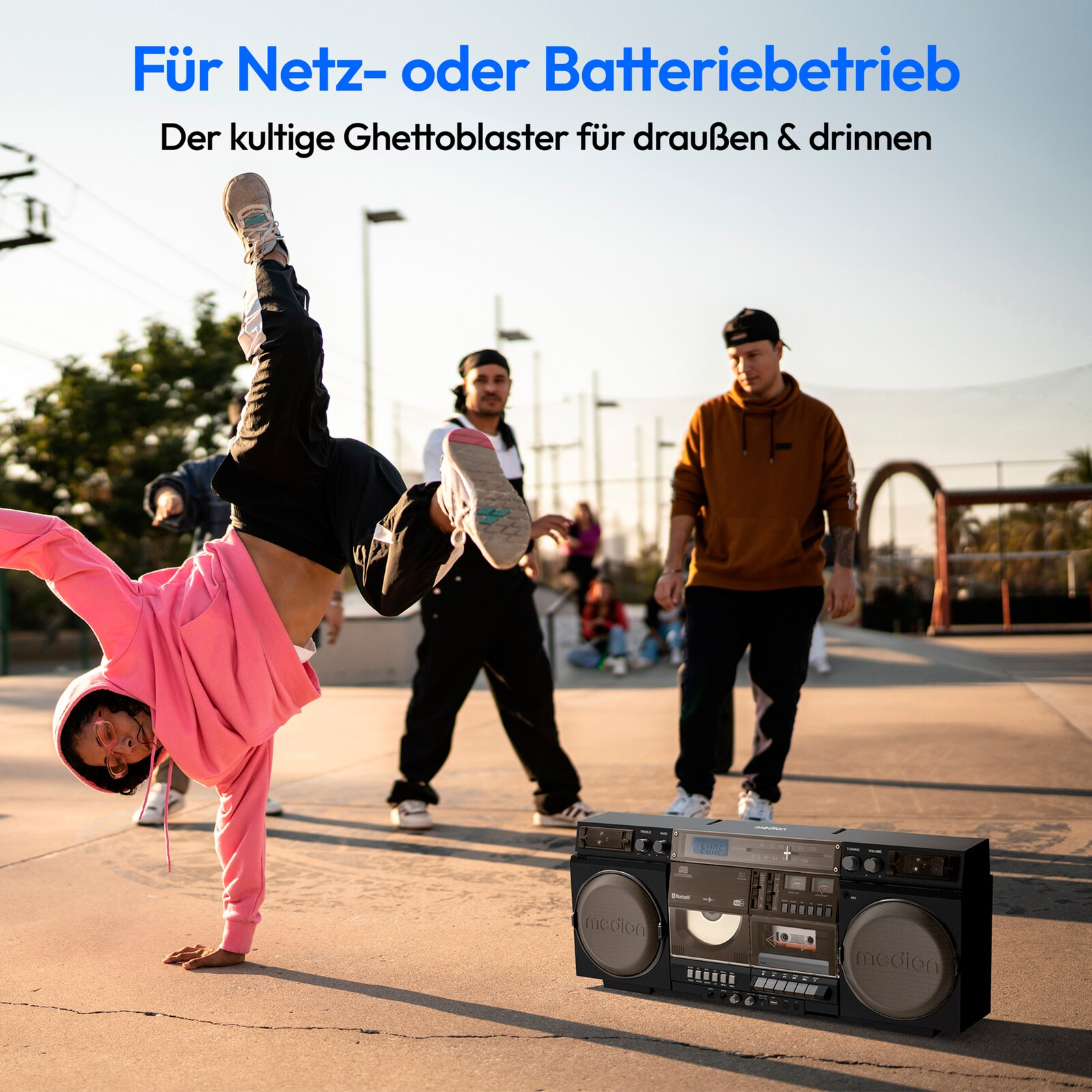 Medion LIFE P66538 Retro-Boombox Schwarz