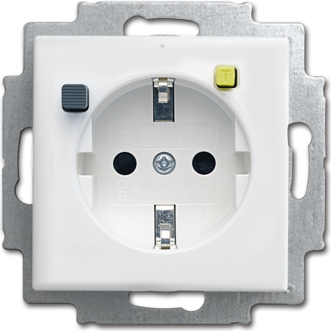 Busch-Jaeger 3116-0-0663. Buchsen-Typ: CEE 7/3, Temperaturbereich in Betrieb: -25 - 40 °C. Produktfarbe: Silber, Weiß. Ausgangsspannung: 250 V, Ausgangsstrom: 16 A (3116-0-0663)