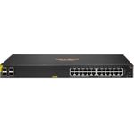 HPE Aruba 6100 24G Class4 PoE 4SFP+ - Switch - L3 - managed - 24 x 10/100/1000 (PoE+) + 4 x 1 Gigabit / 10 Gigabit SFP+ - Seite-zu-Seite-Luftstrom - an Rack montierbar - PoE+ (370 W)