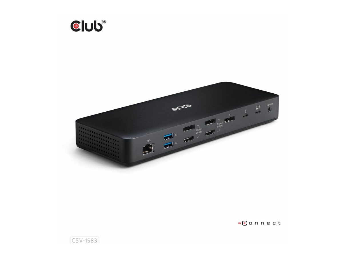 Club 3D 16-in-1 Thunderbolt 4 Dockingstation Schwarz