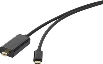 Renkforce RF-3421676 Videokabel-Adapter 3 m USB Typ-C Mini DisplayPort Schwarz (RF-3421676)