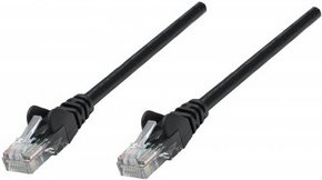Intellinet Network Patch Cable, Cat6, 2m, Black, Copper, U/UTP, PVC, RJ45, Gold Plated Contacts, Snagless, Booted, Lifetime Warranty, Polybag (738354)