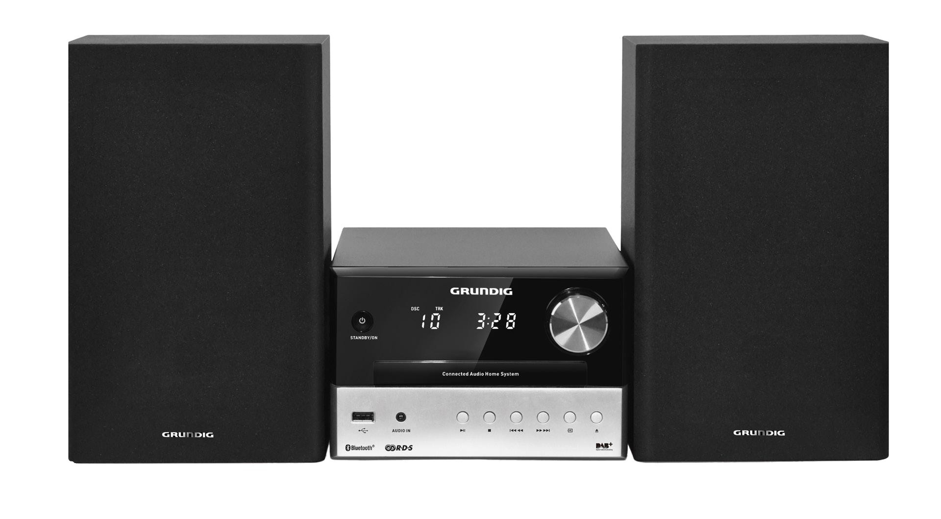 Grundig CMS 3000 BT DAB+ Mikrosystem 30W Bluetooth DAB+ Schwarz, Silber