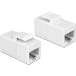 Delock Keystone Modul RJ45 Buchse > RJ45 Buchse Cat.6 UTP weiß (86379)