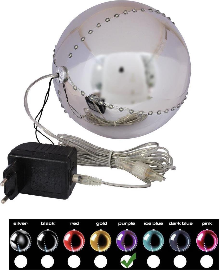 EUROPALMS LED Snowball 15cm, lila (83501248)