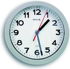 MAUL Wanduhr MAULstep weiß silber Kunststoff, Ã˜ 20,0 cm (9052995)