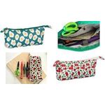 WEDO Schlamper-Etui "Kirsche", aus Polyester Farbe: weiß/rot/grün, Design aus roten Kirschen & grünen - 1 Stück (24245349)