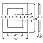 Busch-Jaeger 1754-0-4255. Produktfarbe: Gebürsteter Stahl, Markenkompatibilität: Busch-Jaeger. Breite: 107 mm, Höhe: 178 mm, Dicke: 1,1 cm (2CKA001754A4255)